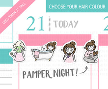 Load image into Gallery viewer, L_087 Pamper Evening | Lottie Stickers | Planner Stickers