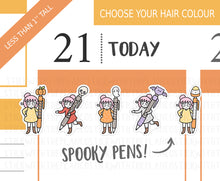 Load image into Gallery viewer, FL_017 Spooky Pens | Lottie Stickers | Autumn/Fall and Halloween Planner Stickers