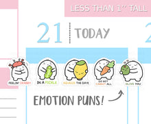 Load image into Gallery viewer, S_107 Squidge Emotion Puns | Squidge Stickers | Planner Stickers
