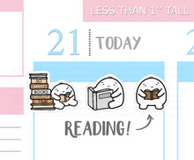 Load image into Gallery viewer, S_037 Squidge Loves Reading | Squidge Stickers | Planner Stickers