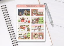 Load image into Gallery viewer, CL_031 Christmas Scenes (1.5'' Box) | Lottie Stickers | Festive Planner Stickers