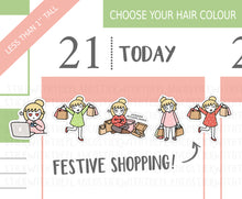 Load image into Gallery viewer, CL_003 Festive Shopping! | Lottie Stickers | Festive Planner Stickers