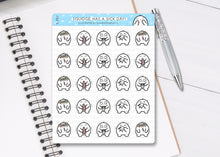 Load image into Gallery viewer, S_050 Squidge Has a Sick Day | Squidge Stickers | Planner Stickers