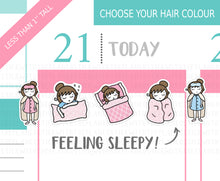 Load image into Gallery viewer, L_109 Sleepy | Lottie Stickers | Planner Stickers