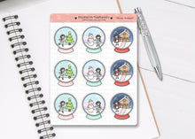 Load image into Gallery viewer, CL_024 Snow Globes | Lottie Stickers | Festive Planner Stickers
