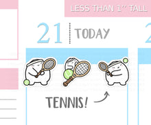 Load image into Gallery viewer, S_124 Squidge Plays Tennis | Squidge Stickers | Planner Stickers