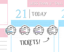 Load image into Gallery viewer, S_117 Squidge Has Tickets | Squidge Stickers | Planner Stickers