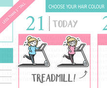 Load image into Gallery viewer, L_122 Running On Treadmill | Lottie Stickers | Planner Stickers