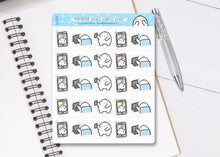 Load image into Gallery viewer, S_035 Squidge Does Video Chat | Squidge Stickers | Planner Stickers