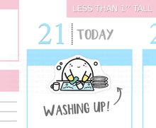 Load image into Gallery viewer, S_013 Squidge Does the Dishes | Squidge Stickers | Planner Stickers