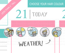 Load image into Gallery viewer, L_125 Weather Tracker | Lottie Stickers | Planner Stickers