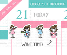 Load image into Gallery viewer, L_127 Wine Time | Lottie Stickers | Planner Stickers