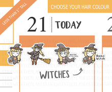 Load image into Gallery viewer, FL_024 Witch | Lottie Stickers | Autumn/Fall and Halloween Planner Stickers