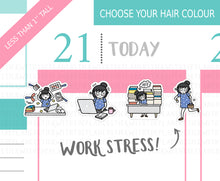 Load image into Gallery viewer, L_130 Work Stress | Lottie Stickers | Planner Stickers
