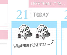 Load image into Gallery viewer, S_159 Squidge Is Wrapping Presents | Squidge Stickers | Planner Stickers