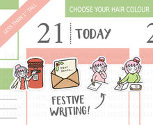Load image into Gallery viewer, CL_025 Festive Writing | Lottie Stickers | Festive Planner Stickers