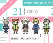 Load image into Gallery viewer, L_134 Zootropolis Dress Up | Lottie Stickers | Planner Stickers