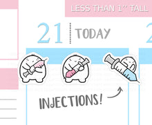 Load image into Gallery viewer, S_105 Squidge Has Injections | Squidge Stickers | Planner Stickers