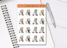 Load image into Gallery viewer, FL_014 Spooky Laptop | Lottie Stickers | Autumn/Fall and Halloween Planner Stickers