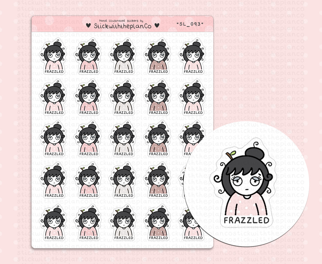 SL_093 Frazzled | Neutral Lottie Stickers | Planner Stickers