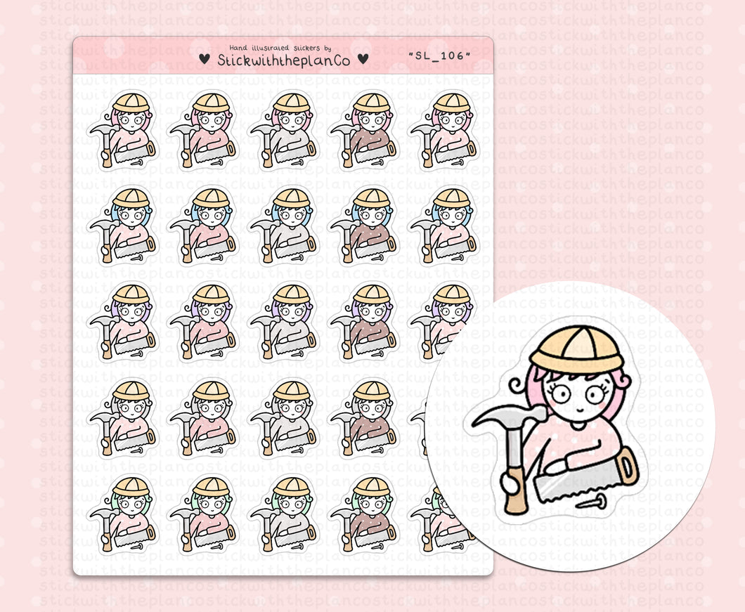 SL_106 Builder | Neutral Lottie Stickers | Planner Stickers