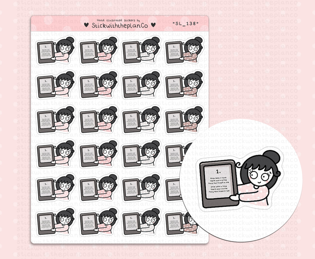 SL_138 Kindle/Ereader | Neutral Lottie Stickers | Planner Stickers