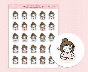 SL_140 Little Cry | Neutral Lottie Stickers | Planner Stickers
