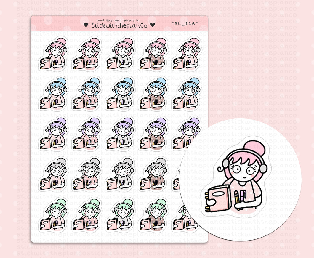 SL_146 Planning Time | Neutral Lottie Stickers | Planner Stickers