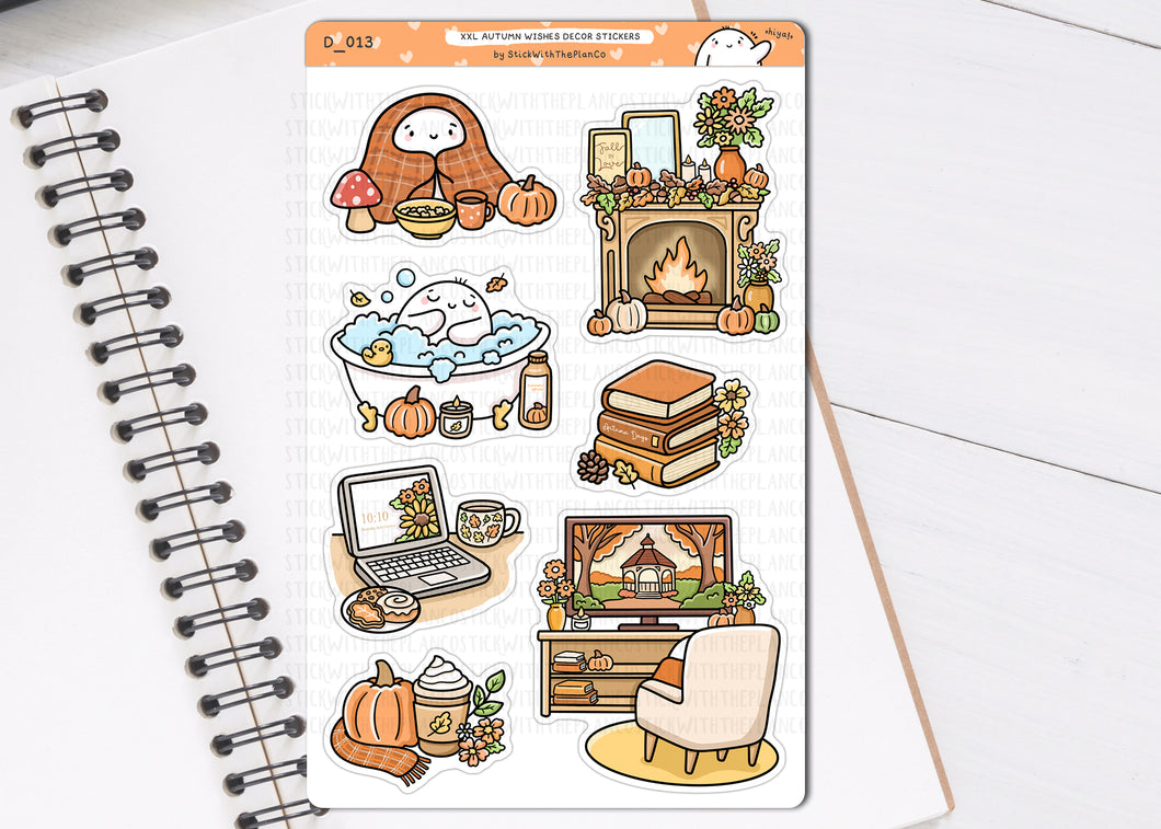 XXL D_013 Autumn Wishes Decor Planner Stickers