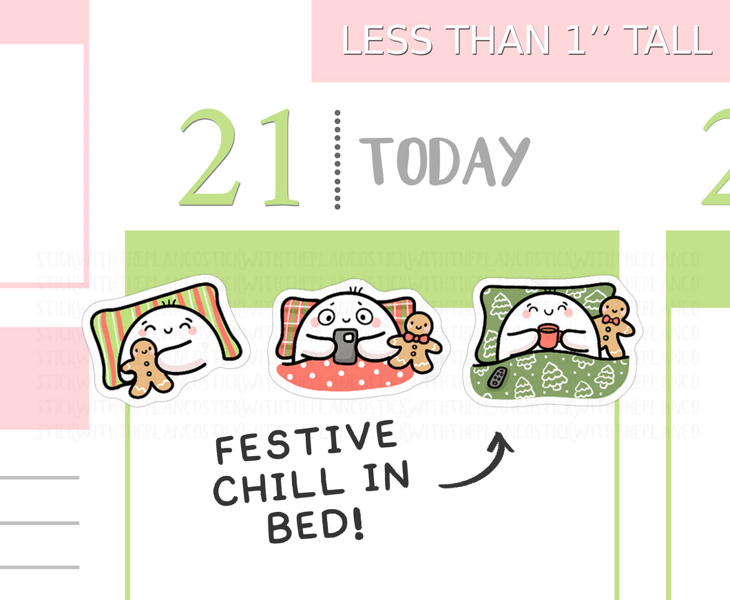 S_748 Festive Chill In Bed | Squidge Stickers