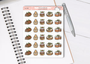 S_749 Festive Puddings/Desserts | Squidge Stickers