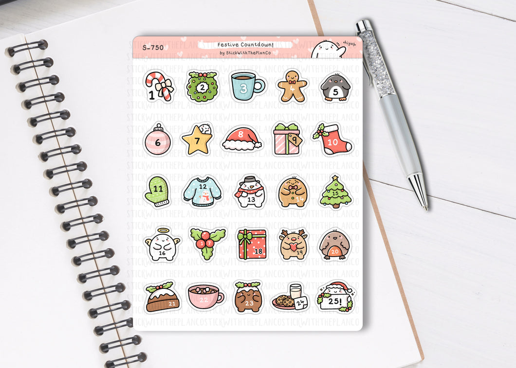S_751 Christmas Countdown | Squidge Stickers