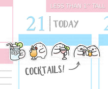 Load image into Gallery viewer, S_321 Squidge Loves Cocktails | Squidge Stickers | Planner Stickers
