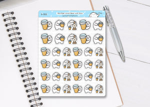 S_322 Squidge Loves Beer and Ales | Squidge Stickers | Planner Stickers