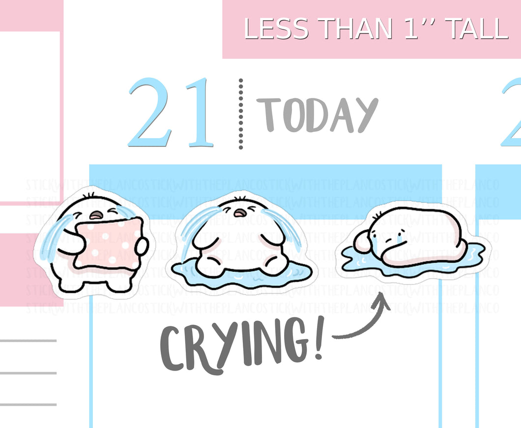 S_323 Squidge Has a Good Cry | Squidge Stickers | Planner Stickers