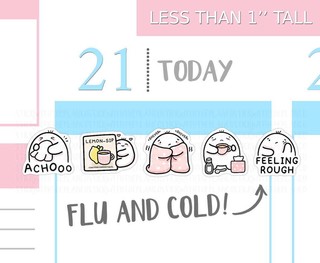 S_326 Squidge Has a Cold | Squidge Stickers | Planner Stickers