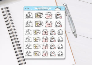 S_326 Squidge Has a Cold | Squidge Stickers | Planner Stickers