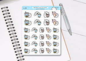 S_335 Squidge Loves Ice Cream | Squidge Stickers | Planner Stickers