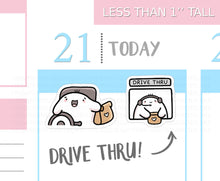 Load image into Gallery viewer, S_336 Squidge Goes to the Drive Thru | Squidge Stickers | Planner Stickers
