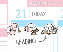 Load image into Gallery viewer, S_340 Squidge Loves Reading (PT 2) | Squidge Stickers | Planner Stickers
