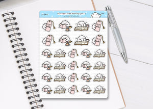 S_340 Squidge Loves Reading (PT 2) | Squidge Stickers | Planner Stickers