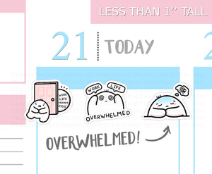 S_345 Squidge Is Feeling Overwhelmed | Squidge Stickers | Planner Stickers