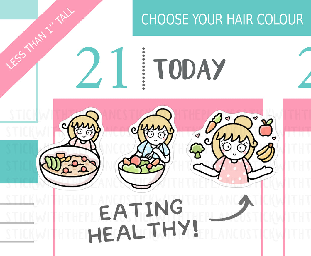 L_354 Healthy Eating | Lottie Stickers | Planner Stickers