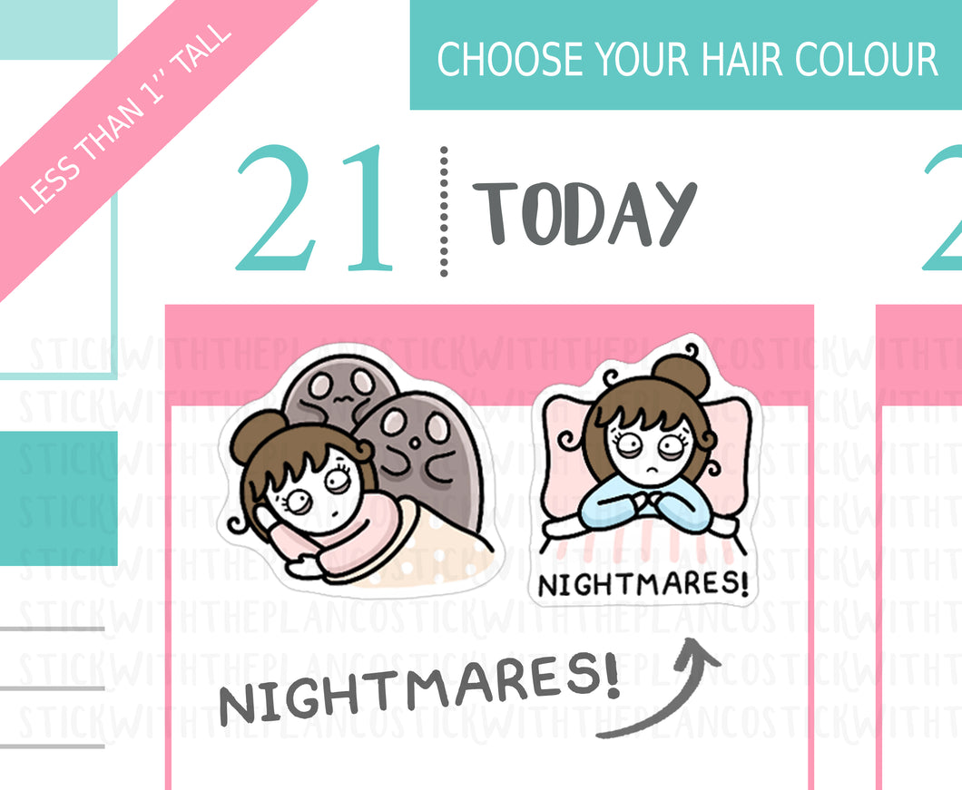 L_355 Nightmares | Lottie Stickers | Planner Stickers