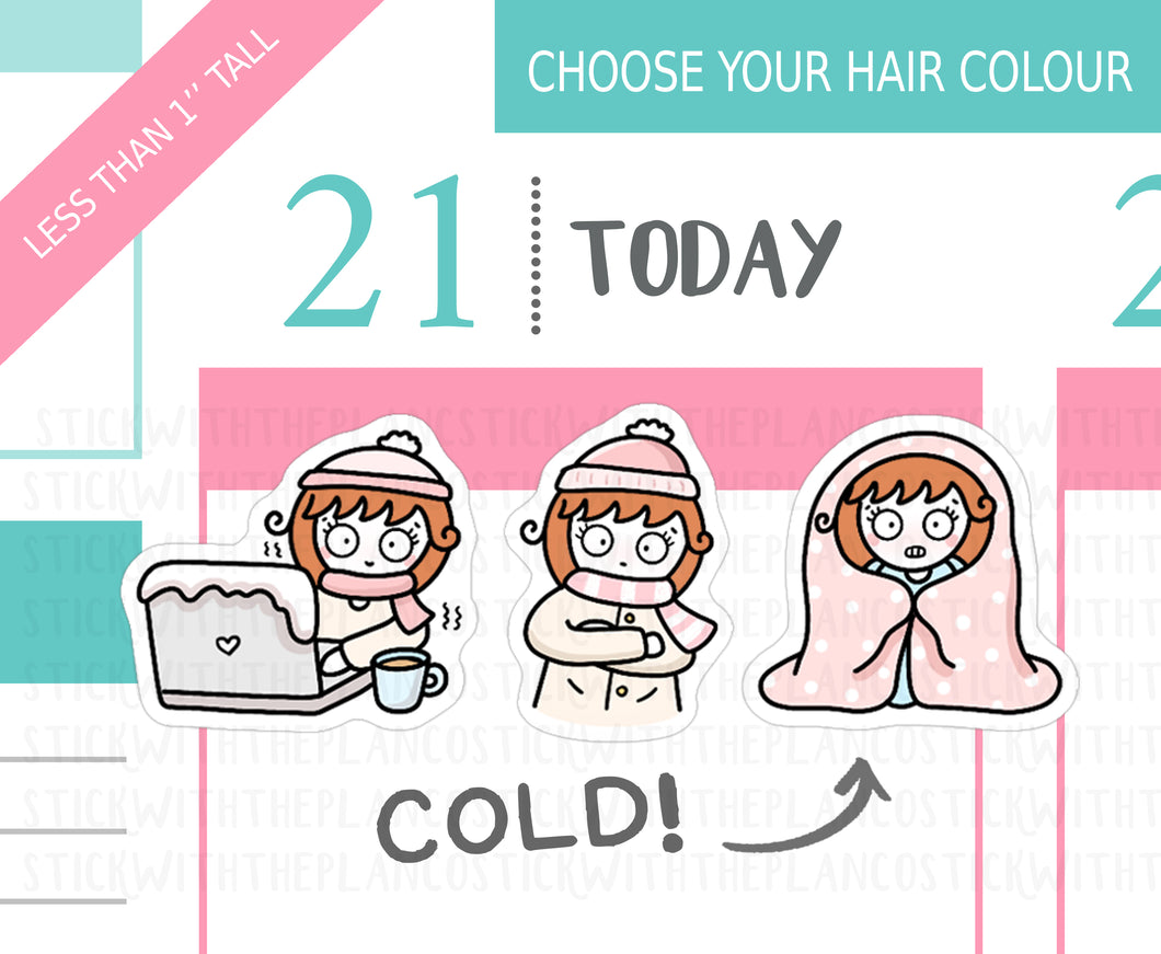 L_357 So Cold! | Lottie Stickers | Planner Stickers