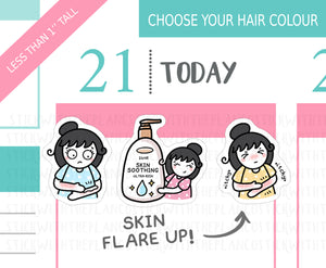 L_358 Skin Flare Up | Lottie Stickers | Planner Stickers