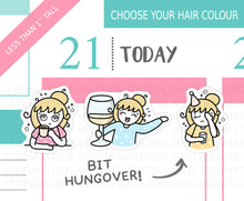 Load image into Gallery viewer, L_359 Hangover | Lottie Stickers | Planner Stickers
