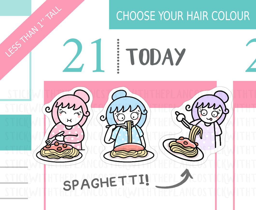 L_361 Spaghetti | Lottie Stickers | Planner Stickers