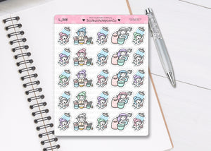 L_366 Shower Time | Lottie Stickers | Planner Stickers