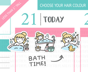 L_368 Bath Time | Lottie Stickers | Planner Stickers